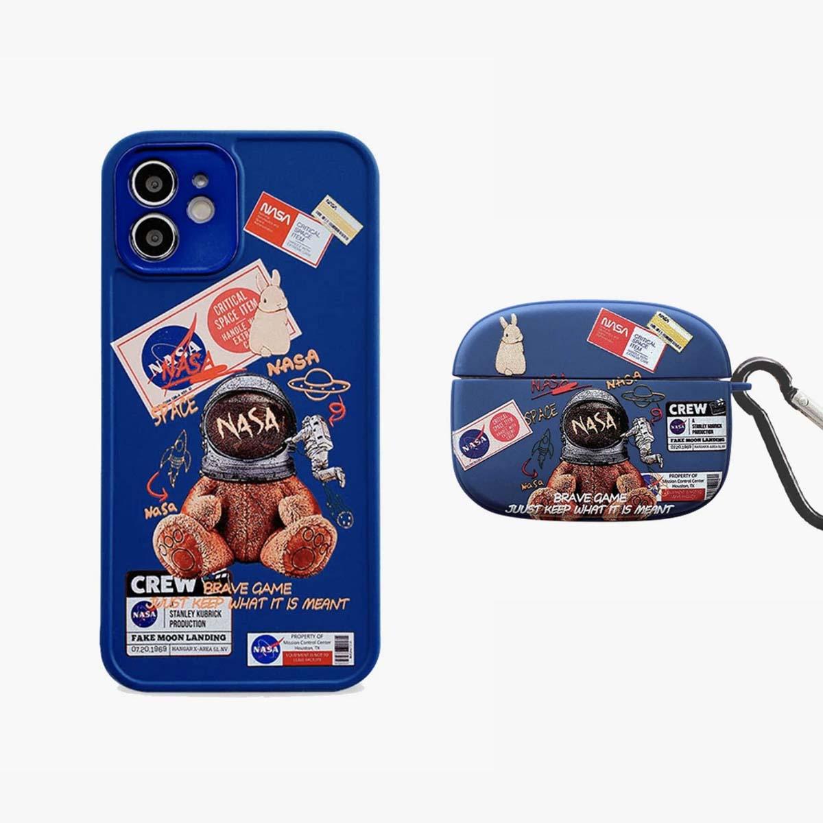 Limited Blue Astronaut-telefoon & AirPods-hoesje | 2-pack