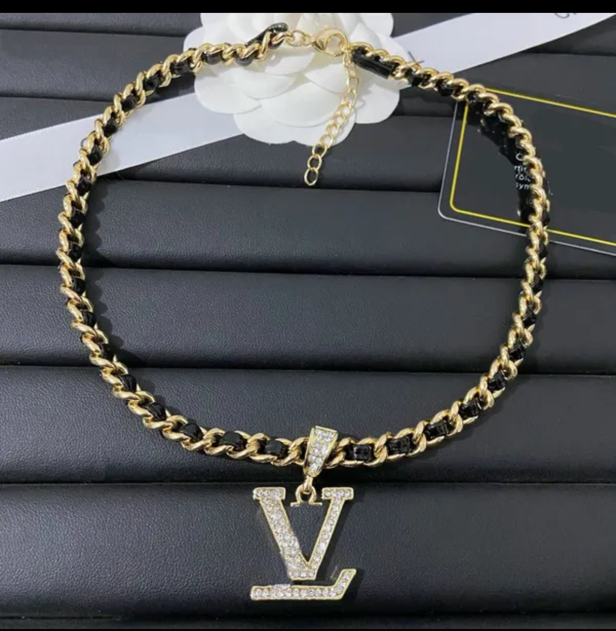 Designer Letter L-V Necklace