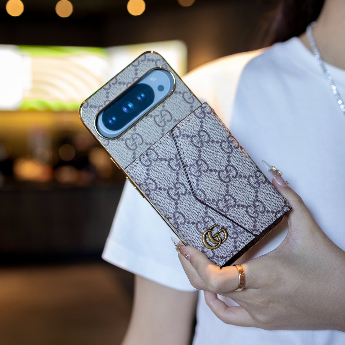 Luksus kortholder stil Google Pixel telefoncover