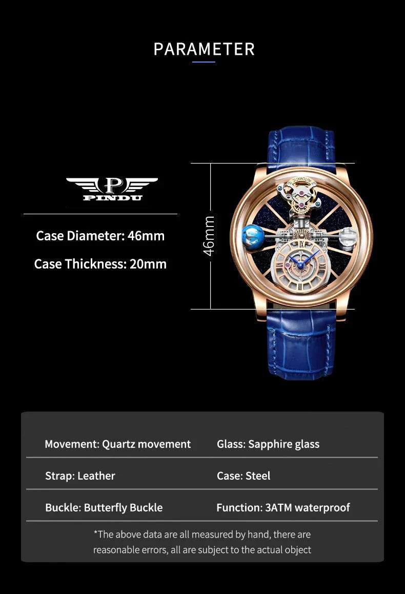 Galactic Pioneer chronograaf Tourbillon luxe horloge
