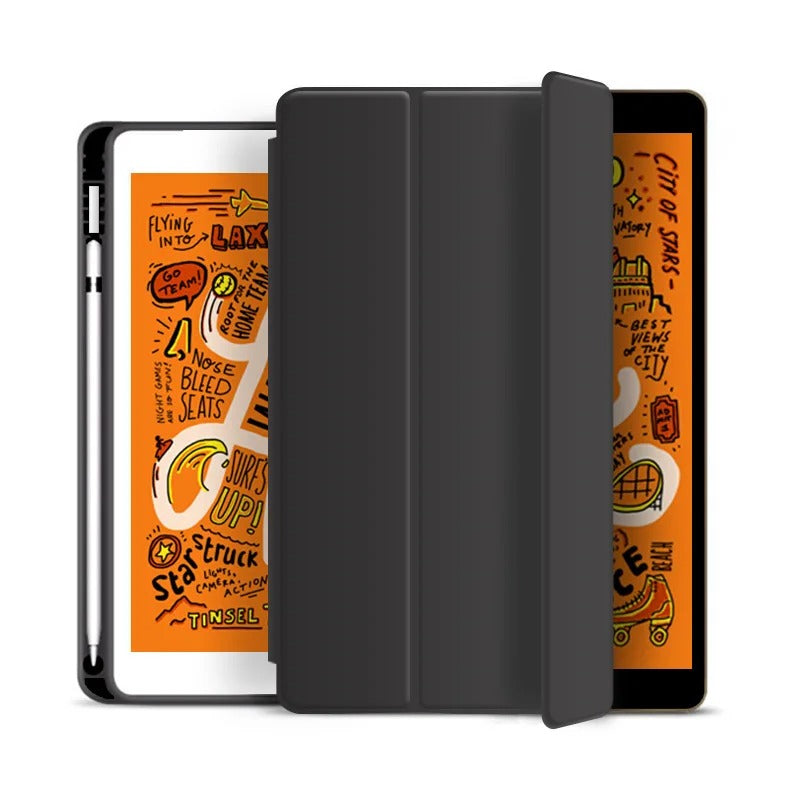 FUNDA DE CUERO PARA IPAD DE MANZANA CON PATRÓN DE TEMA DE VERANO FRESCO Y PORTA LÁPIZ