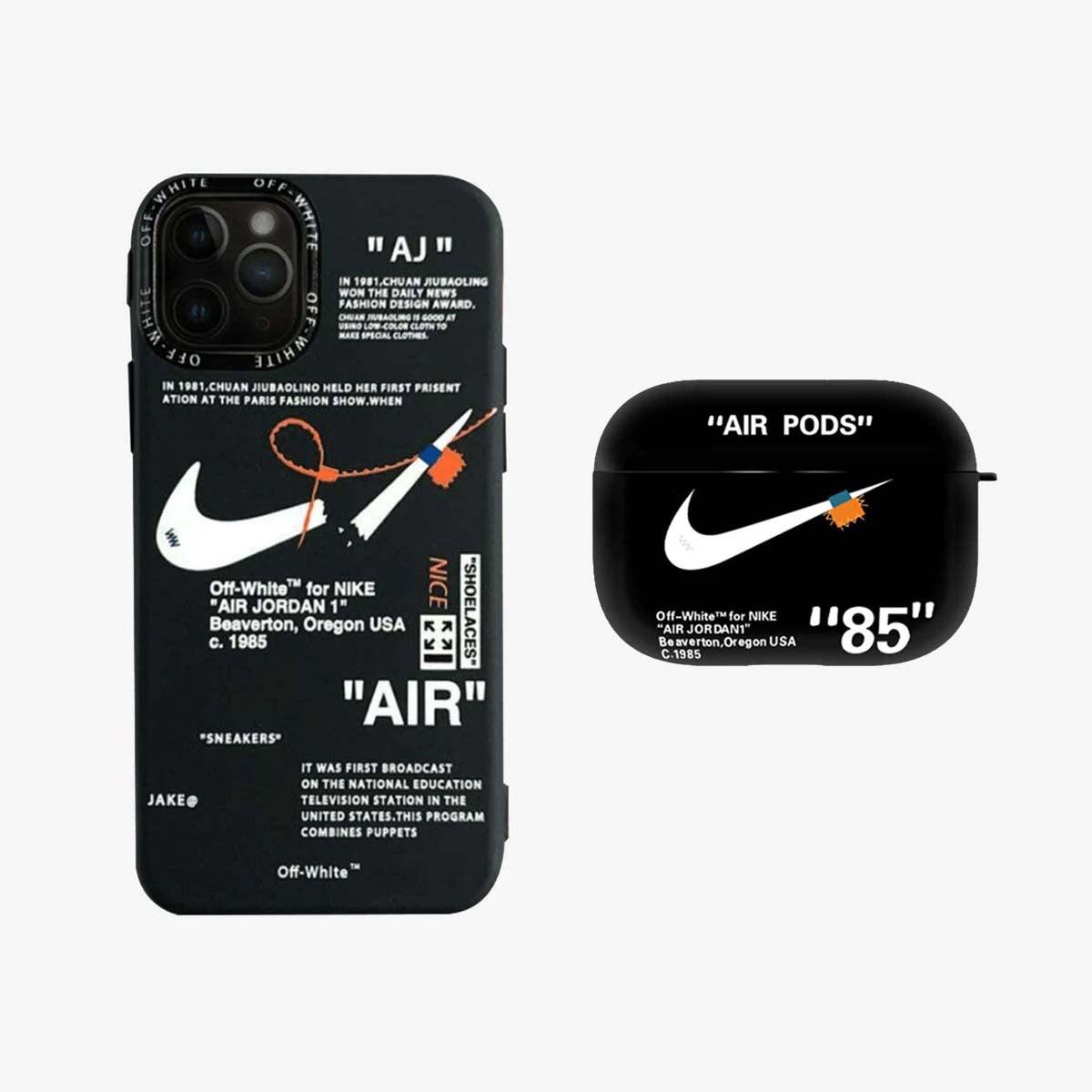 UDSALG | Nike x Off White Telefon & AirPods-etui | 2-pak