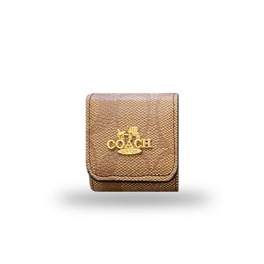 Luksusowe etui Coach AirPods Jasnobrązowy-LGK240425