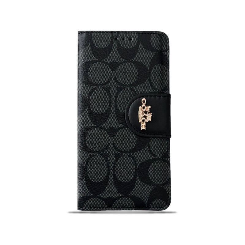 Тренер iPhone Case Flip Flip Case с держателем карты Black-PTK241622