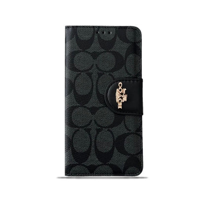 Тренер iPhone Case Flip Flip Case с держателем карты Black-PTK241622
