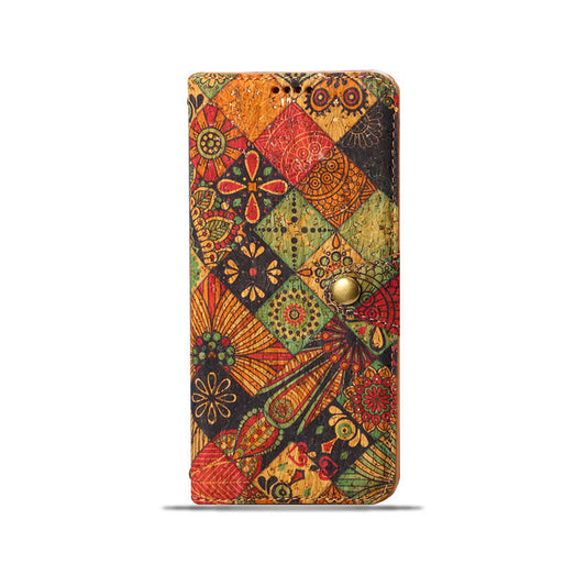 Vintage virágos évszakok bőr pénztárca tok – Boho Chic védelem iPhone tokhoz
