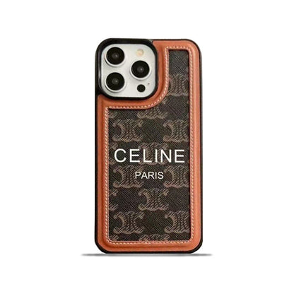 Black Celine iPhone Case с ремешком на ремешках 231124
