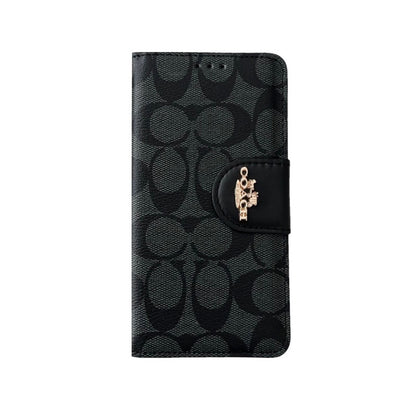 Тренер iPhone Case Flip Flip Case с держателем карты Black-PTK241622
