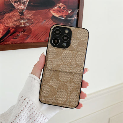 Тренер iPhone Case с Wallet Coffee-HP240513