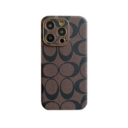 Coach iPhone Case Leather Light Brow -Qbk240513