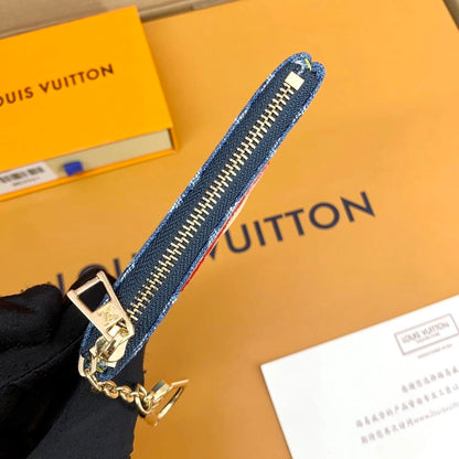 ラグジュアリーなモノグラムコインポーチ – スタイリッシュ & コンパクトなキーチェーンウォレット