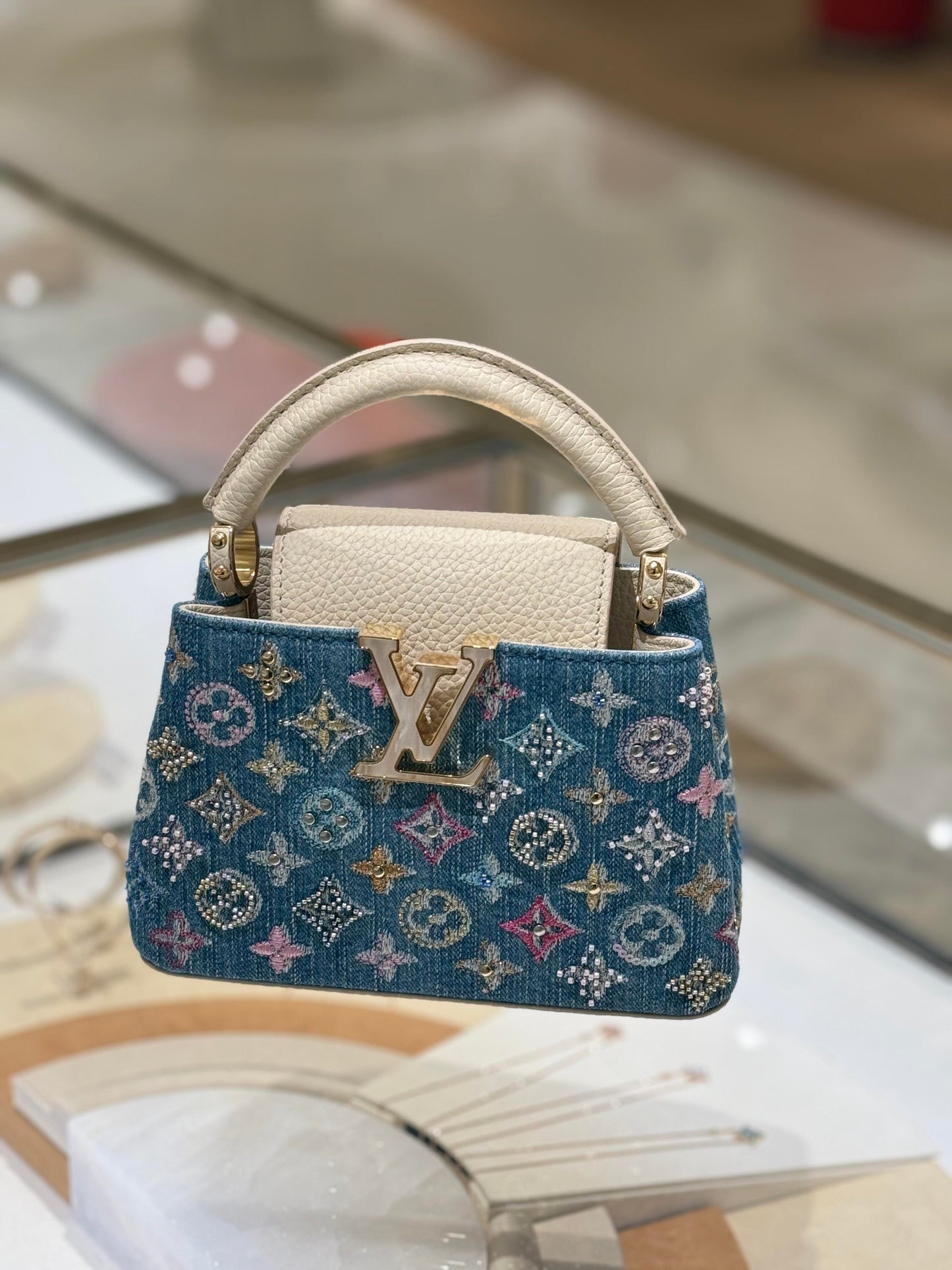 Мини -сумка роскошной джинсовой джинсовой ткани