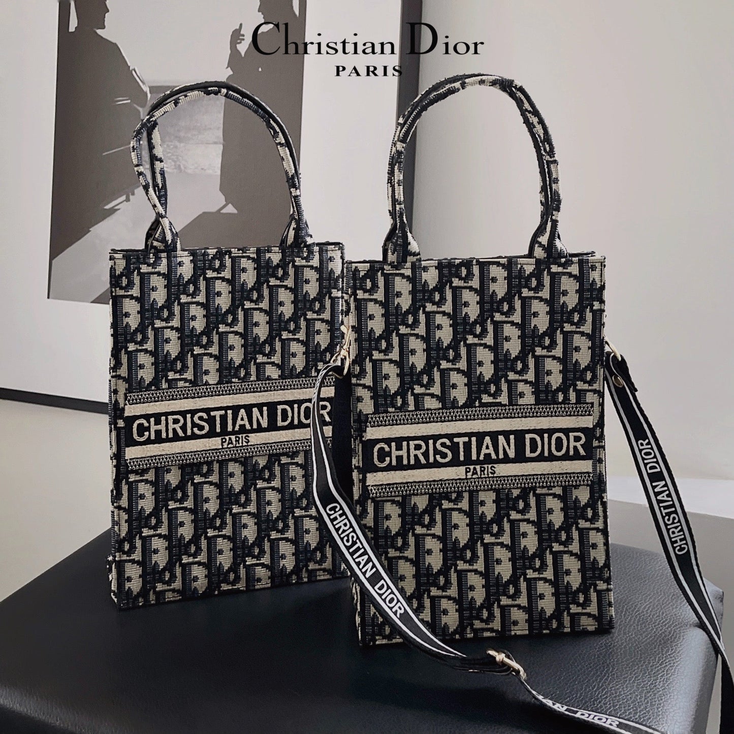 Bolso tote clásico con correa cruzada