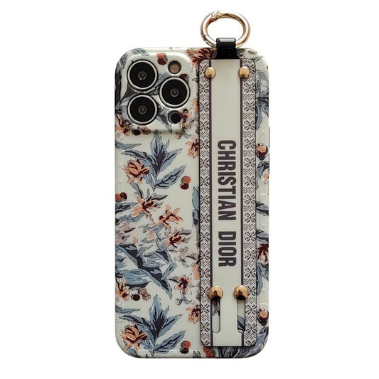 CD Viola & Custodia per iPhone con cinturino bianco