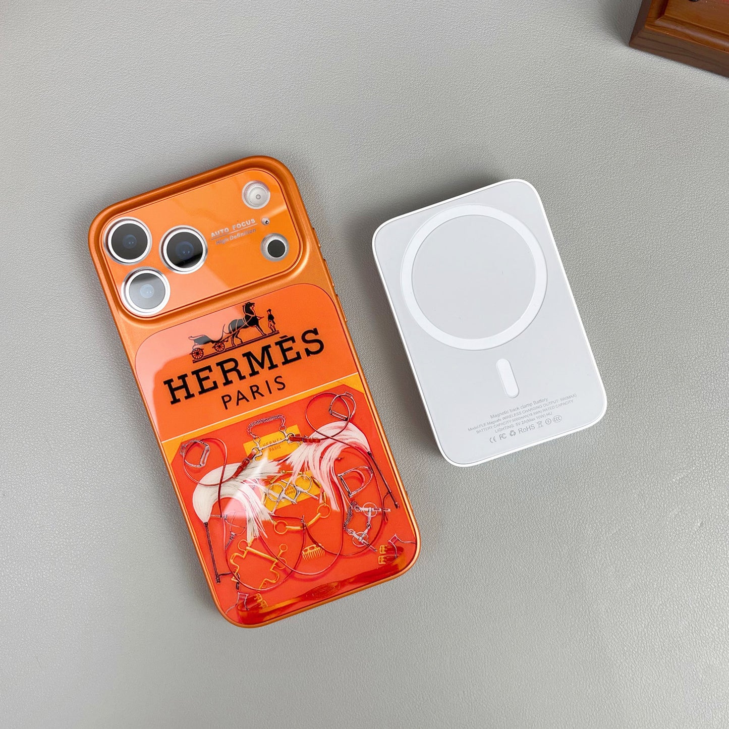 H Luxury Orange Series iPhone Case