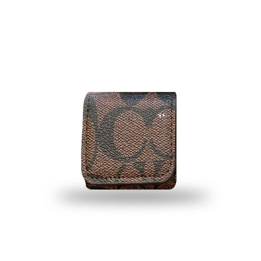 Luksusowe etui Coach AirPods Ciemnobrązowy-YH240425