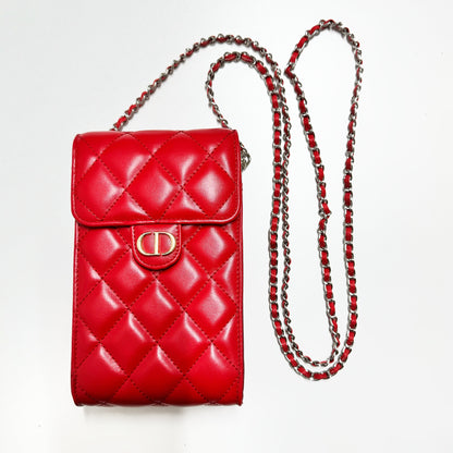 Crossbody nahkainen puhelinlaukku