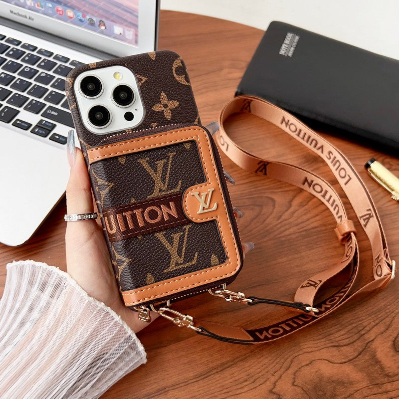 Lou GG Card Holder Chain iPhone Case