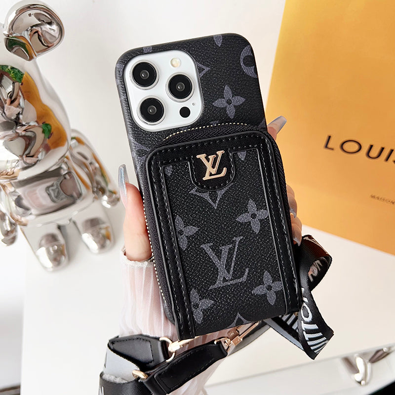 Lou GG Card Holder Chain iPhone Case