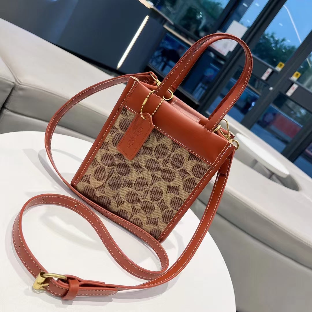 エレガントなレザーハンドバッグ：軽い贅沢のタッチ