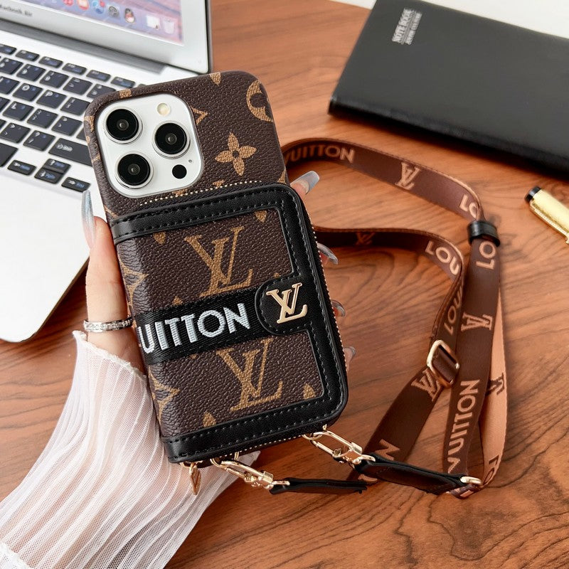 Lou GG Card Holder Chain iPhone Case