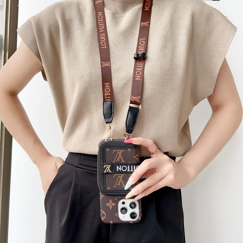 Lou GG Card Holder Chain iPhone Case