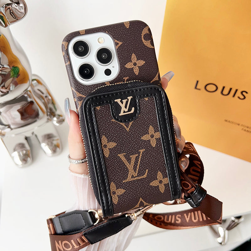 Lou GG Card Holder Chain iPhone Case
