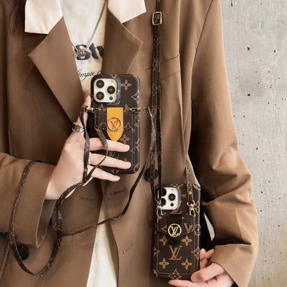 Custodia per iPhone con catena porta carte Lou