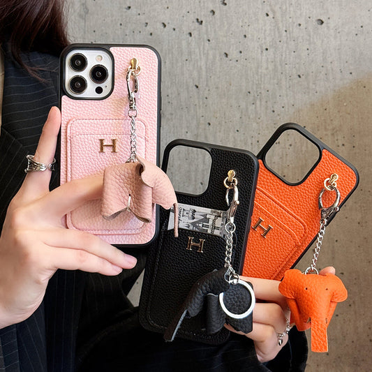 Δερμάτινη θήκη για iPhone κρεμαστό θήκη για κάρτα