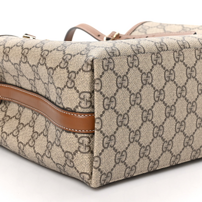 Classic Monogram Emblem Maxi Tote Bag Beige