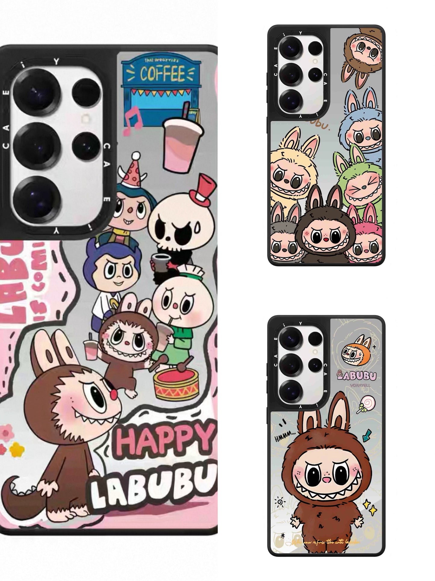 Cute Cartoon Labubu | Maro Many Labubu Coffee Shop Tycoco - Husa Telefon Samsung Galaxy S25 S24 S23 Ultra
