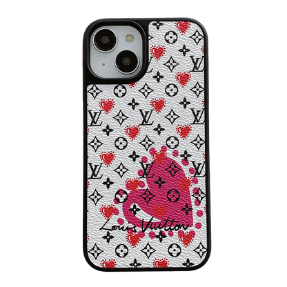 Lou Balloon & Custodia per iPhone in pelle a forma di cuore