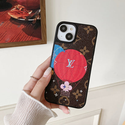 Lou Balloon & Custodia per iPhone in pelle a forma di cuore