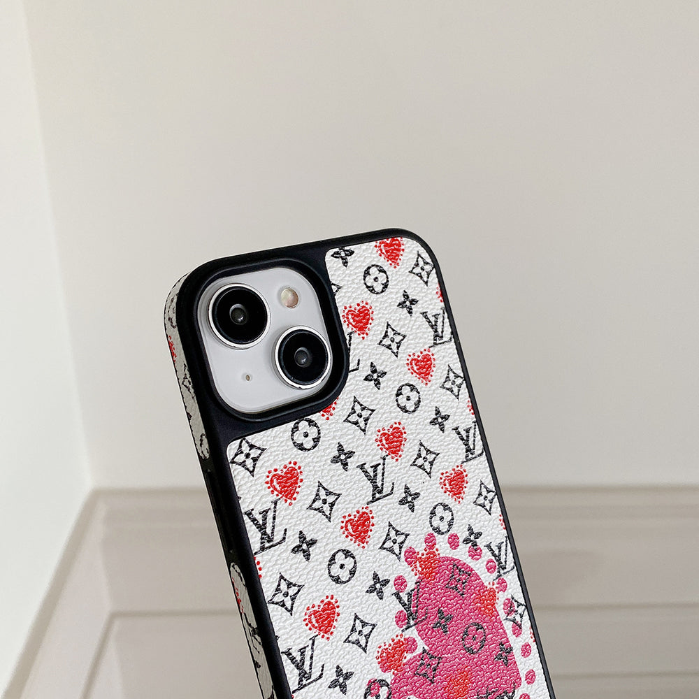 Lou Balloon & Custodia per iPhone in pelle a forma di cuore