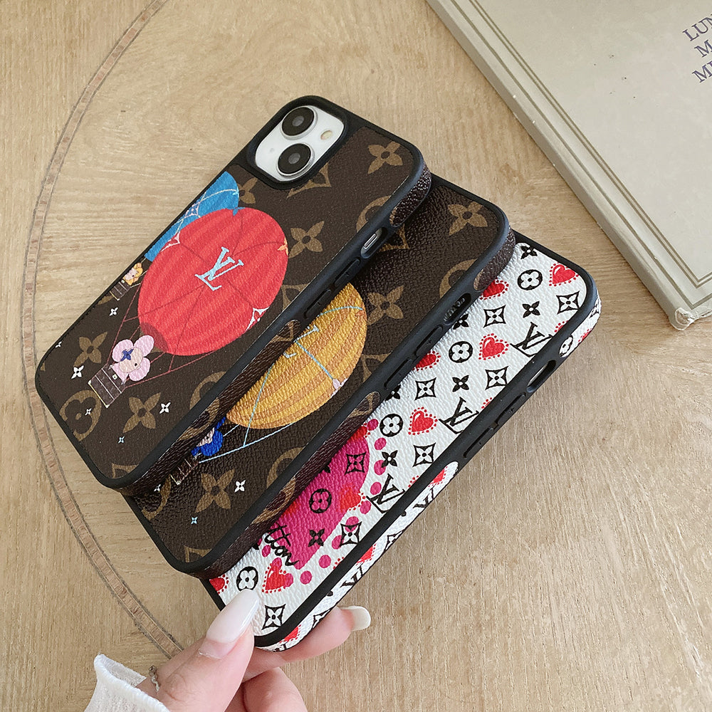 Lou Balloon & Custodia per iPhone in pelle a forma di cuore