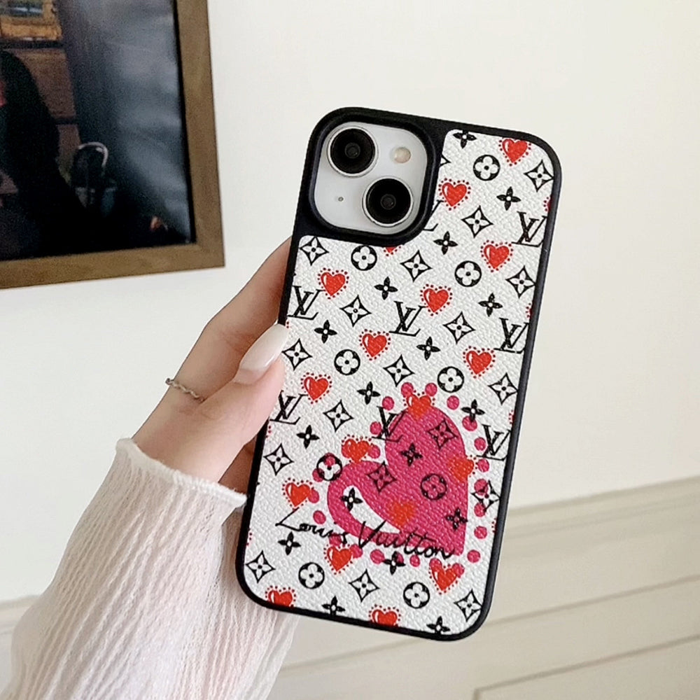 Lou Balloon & Custodia per iPhone in pelle a forma di cuore