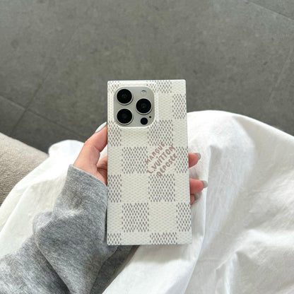 Lou Black & Witte vierkante iPhone-hoes