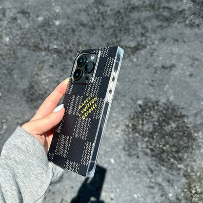 Lou Black & Witte vierkante iPhone-hoes