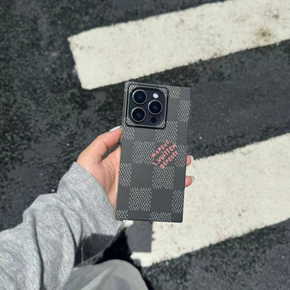 Lou Black & Witte vierkante iPhone-hoes