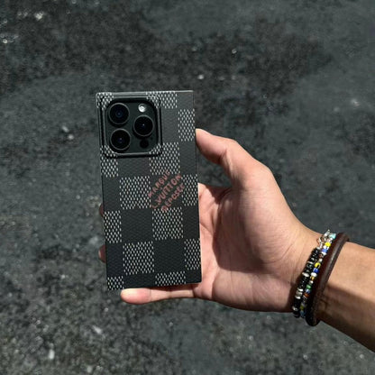 Lou Black & Witte vierkante iPhone-hoes