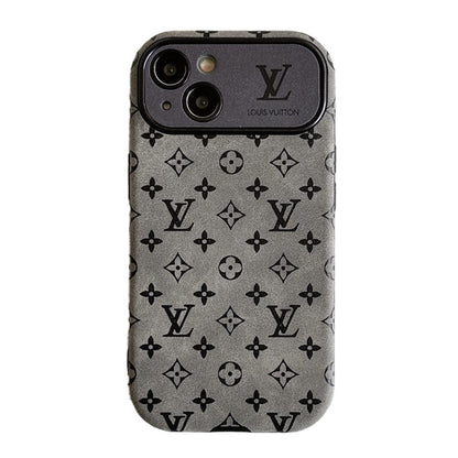 Lou Brown & Black Classic Leather iPhone Case