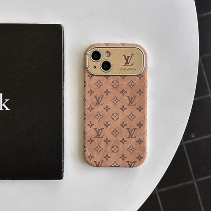 Lou Brown & Black Classic Leather iPhone Case