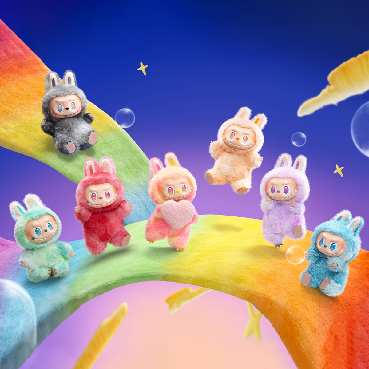 Pop Mart V3 The Monsters Labubu Big into Energy Series - Pandantiv de pluș de vinil (cutie oarbă)