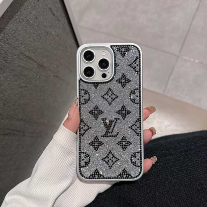 Luxury Glitter Holographic Y - S - L-Inspired iPhone Case – Diamond Shine Edition