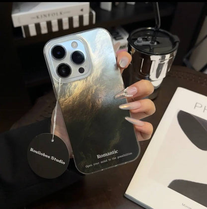 Glacier Blur Shell iPhone-etui – INS-stil iriserende design