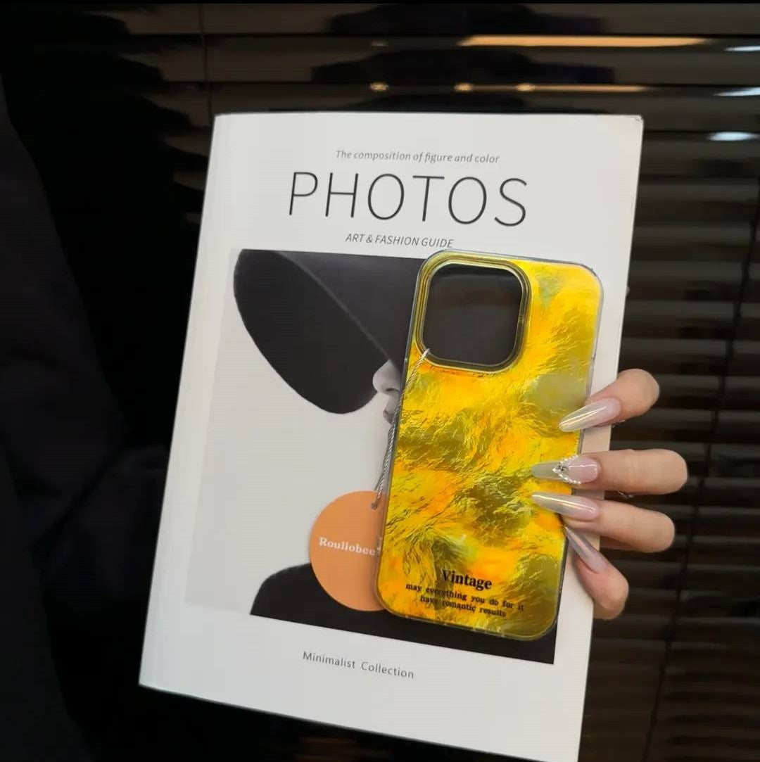 Glacier Blur Shell iPhone-etui – INS-stil iriserende design