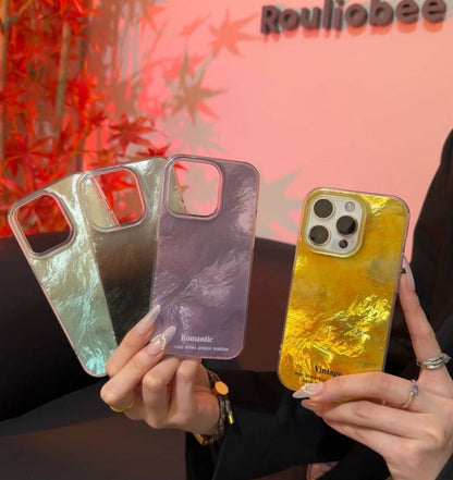 Glacier Blur Shell iPhone-etui – INS-stil iriserende design