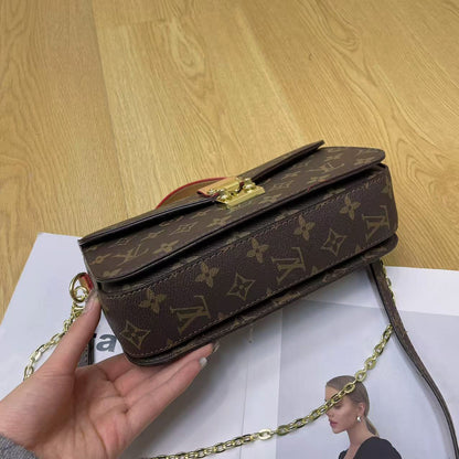 Vintage zárláncos válltáska – klasszikus monogramos kivitel