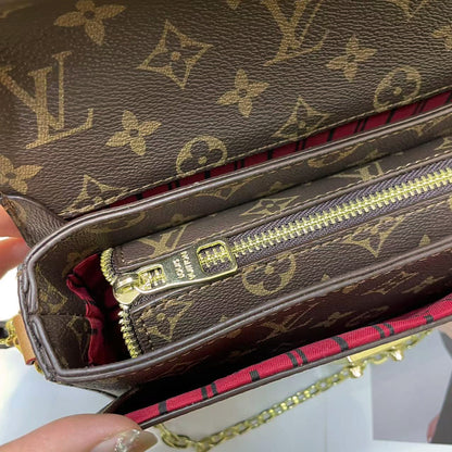 Vintage zárláncos válltáska – klasszikus monogramos kivitel