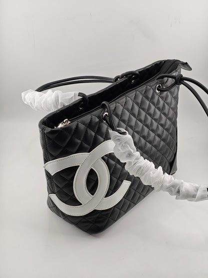 Premium Quilted Leather-Style Tote Bag with Dual Handles